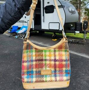 Dooney & Bourke Plaid Coated Canvas & Leather Shoulder Bag